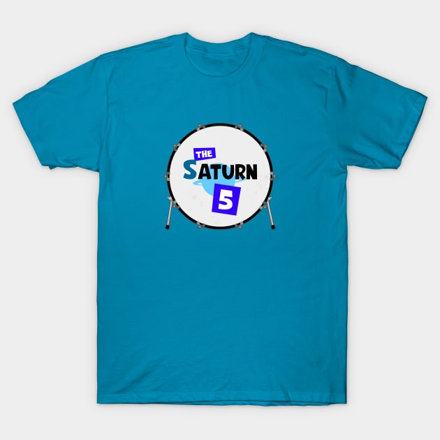 Saturn Five Drum (Blue) T-Shirt by Vandalay Industries